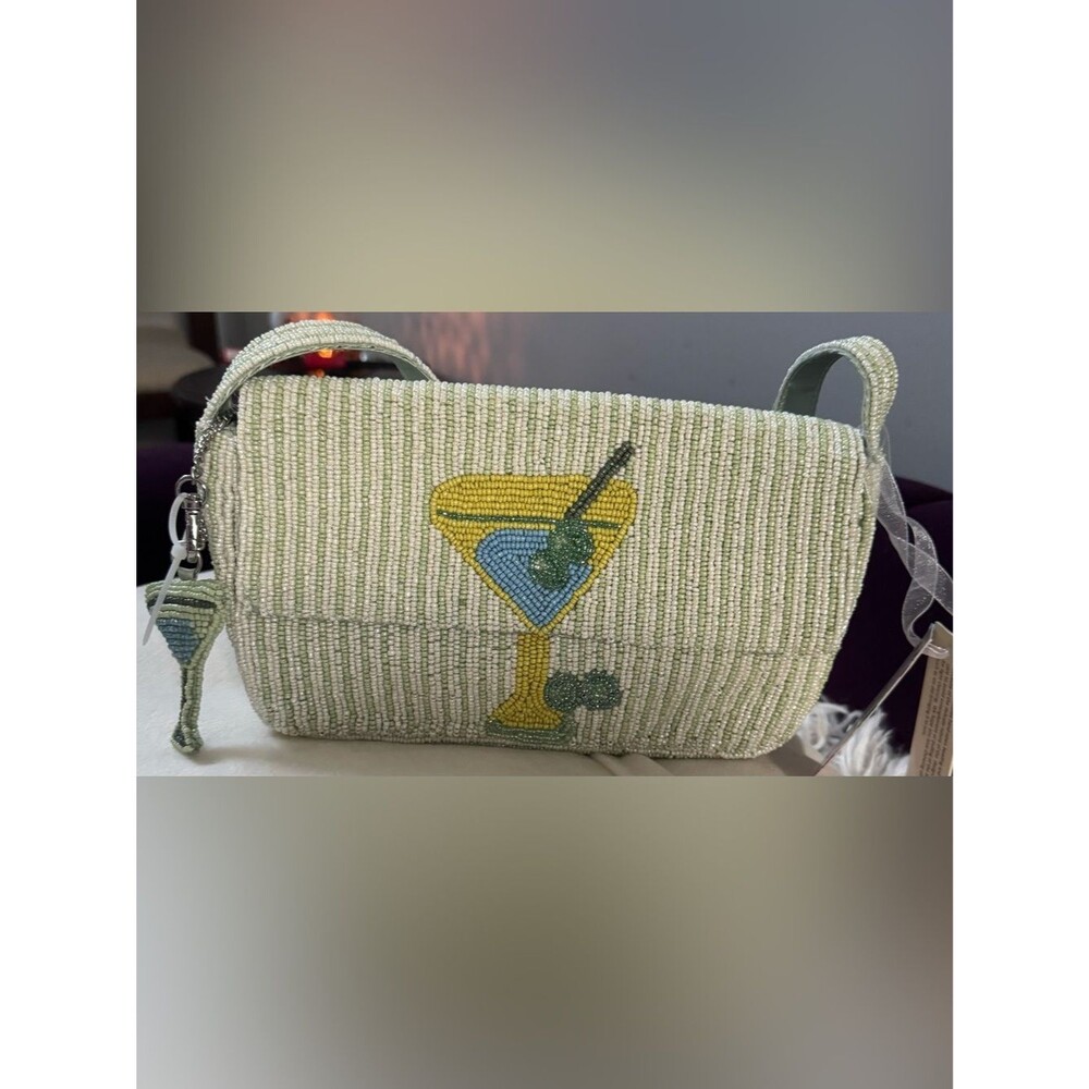 NWT Viral Handcrafted in India Beaded Martini Shoulder Bag